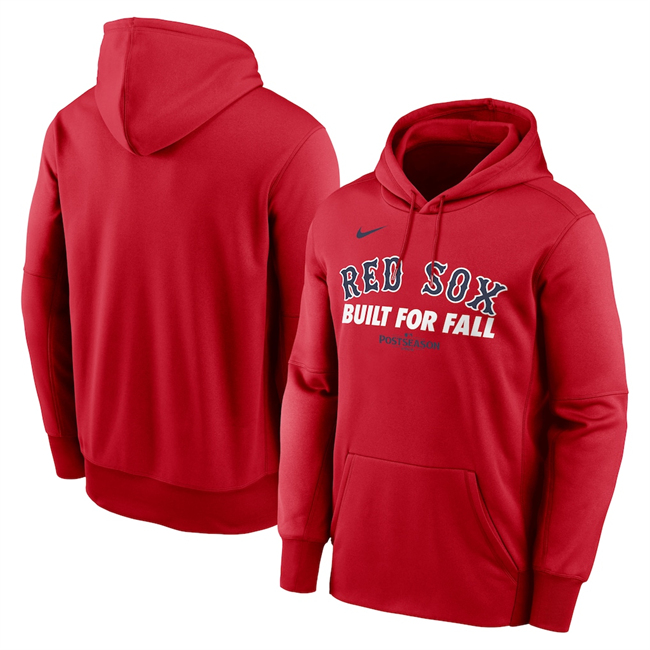 Men's Boston Red Sox Red 2025 Postseason Collection Therma Fleece Hoodie